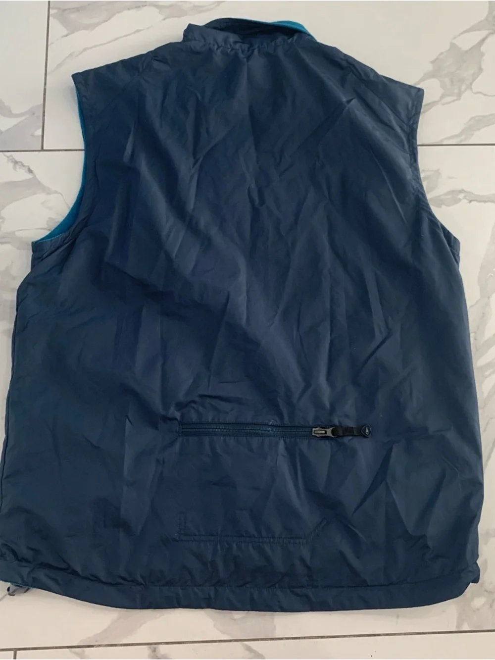 Vtg Nike ACG Vest Mens Medium Blue Navy Reversible Clima Layer 3 Fit Oudoor Y2K